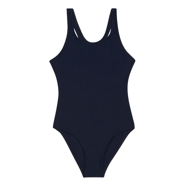 Navy - Front - Regatta Girls Katrisse Plain One Piece Swimsuit