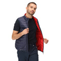 Navy-Danger Red - Side - Regatta Mens Marizion Quilted Gilet