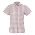 Lilas - Front - Regatta Womens-Ladies Mindano VIII Checked Short-Sleeved Shirt