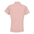 Peach Bloom - Back - Regatta Womens-Ladies Mindano VIII Checked Short-Sleeved Shirt