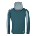 Mediterranean Green-Slate - Back - Dare 2B Mens Assimilate Core Stretch Hooded Midlayer