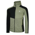Oil Green-Green Algae-Black - Side - Dare 2B Mens Assimilate Core Stretch Hooded Midlayer