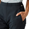 Navy - Side - Regatta Womens-Ladies Pentre Extol Stretch Hiking Trousers