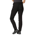 Black - Close up - Regatta Womens-Ladies Dayhike IV Hiking Trousers