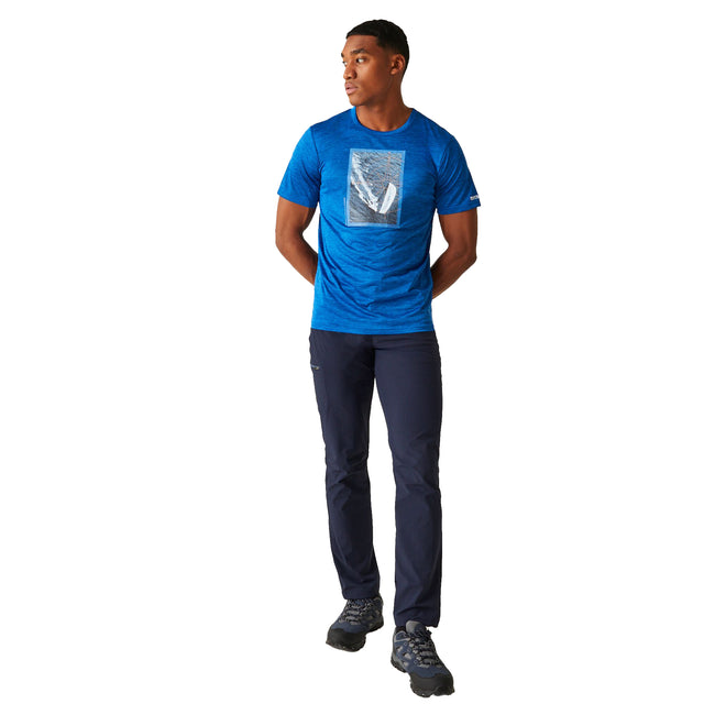 Oxford Blue - Close up - Regatta Mens Fingal VIII Sailboat Marl T-Shirt