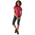Flamingo Pink Potion - Close up - Regatta Womens-Ladies Mindano VIII Ditsy Print Short-Sleeved Shirt