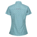 Bleached Aqua - Back - Regatta Womens-Ladies Mindano VIII Ditsy Print Short-Sleeved Shirt