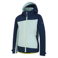 Mint Green-Moonlight Denim - Side - Dare 2B Childrens-Kids Explore II Waterproof Jacket