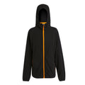 Black-Orange Pop - Front - Regatta Professional Mens Full Zip Fleece Jacket