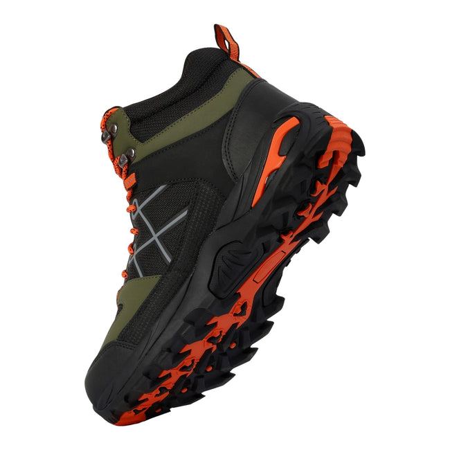 Cypress Green-Blaze Orange - Close up - Regatta Mens Samaris III Walking Boots