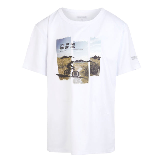 White - Front - Regatta Childrens-Kids Alvardo VIII Cycling T-Shirt