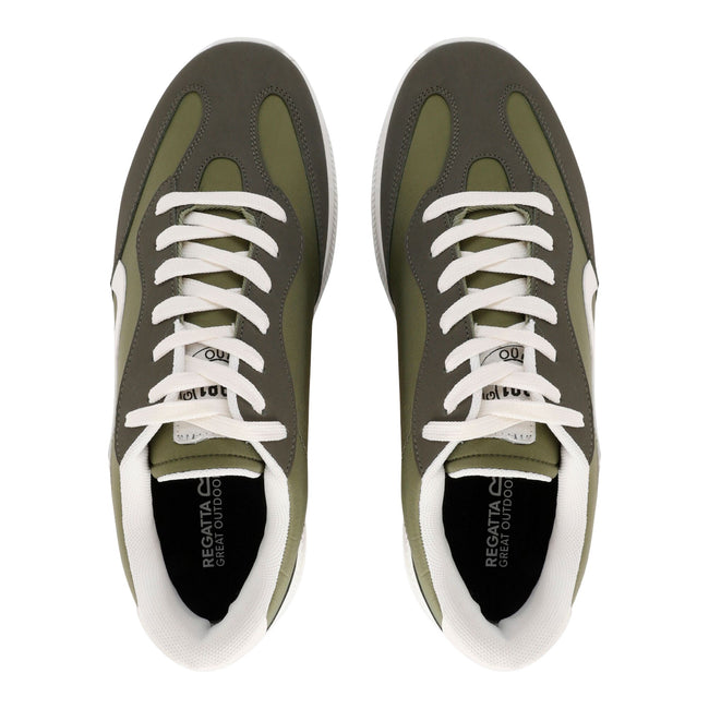Dark Khaki - Pack Shot - Regatta Mens Marine Retro Trainers