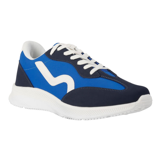 Oxford Blue-Navy - Front - Regatta Mens Marine Retro Trainers