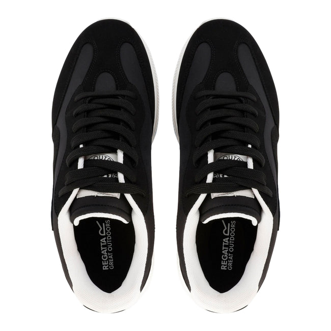 Black - Pack Shot - Regatta Mens Marine Retro Trainers