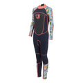 Navy - Side - Regatta Womens-Ladies Floral 3mm Thickness Wetsuit
