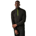 Black-Lime Green - Side - Regatta Professional Mens Half Zip Fleece Top
