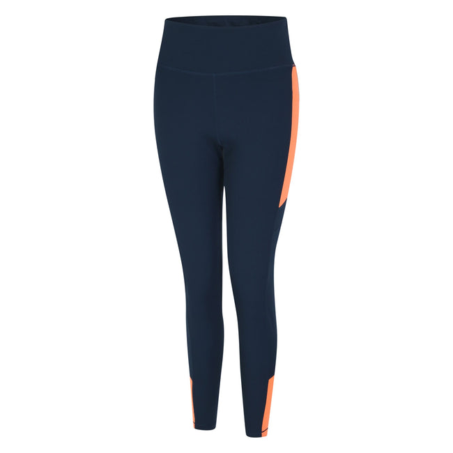 Moonlight Denim-Orange - Side - Dare 2B Womens-Ladies Move II Contrast Detail Leggings