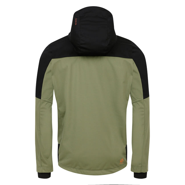 Olivine Green-Black - Back - Dare 2B Mens Mountaineer Soft Shell Jacket