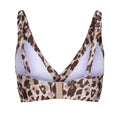 Brown-Beige - Back - Regatta Womens-Ladies Paloma Leopard Print Bikini Top