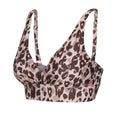 Brown-Beige - Side - Regatta Womens-Ladies Paloma Leopard Print Bikini Top