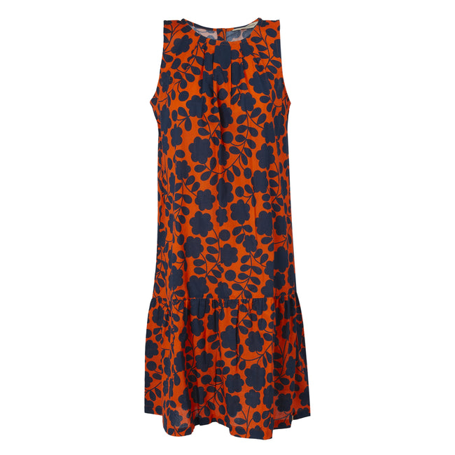 Orange - Front - Regatta Womens-Ladies Orla Kiely Passion Flower Midi Dress