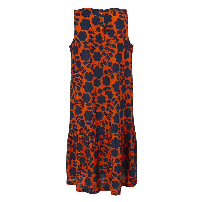 Orange - Back - Regatta Womens-Ladies Orla Kiely Passion Flower Midi Dress