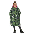 Cactus Green-Pink Potion - Pack Shot - Regatta Childrens-Kids Camouflage Waterproof Changing Robe