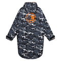 Black-Persimmon - Back - Regatta Childrens-Kids Camouflage Waterproof Changing Robe