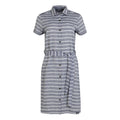 Navy-White - Front - Regatta Womens-Ladies Rema Striped Shirt Dress