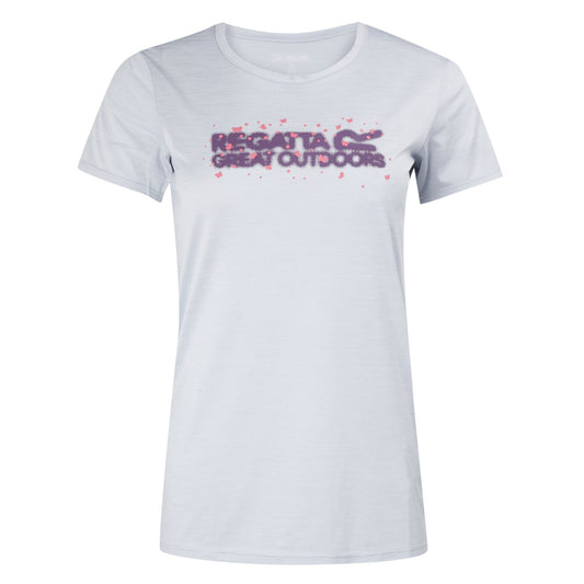 Cyberspace - Front - Regatta Womens-Ladies Fingal VIII Logo Marl T-Shirt