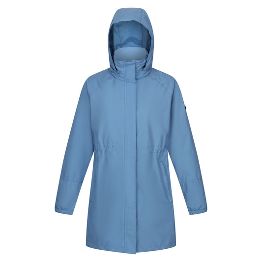 Coronet Blue-White - Front - Regatta Womens-Ladies Sagano Waterproof Jacket