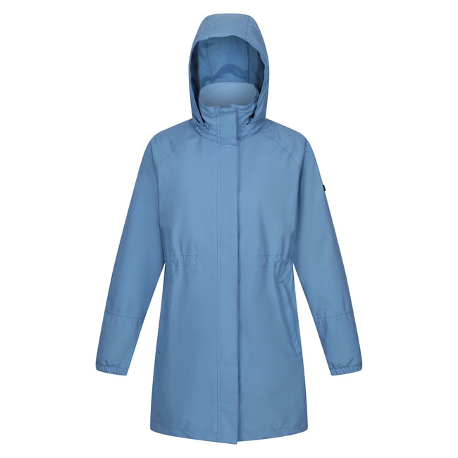 Coronet Blue-White - Front - Regatta Womens-Ladies Sagano Waterproof Jacket