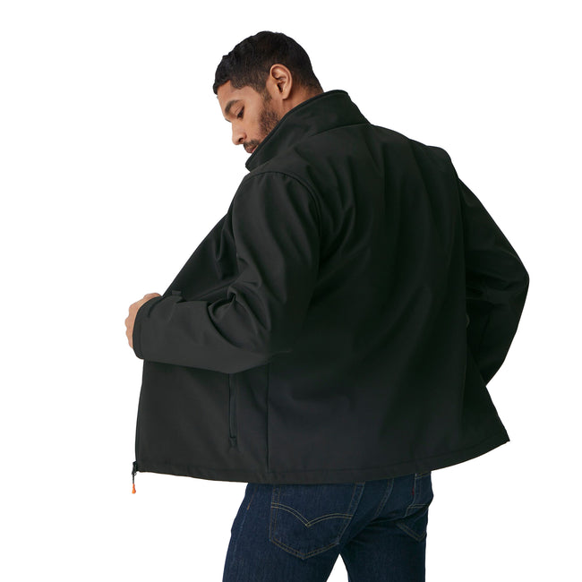Black - Back - Regatta Professional Mens Thermogen Heated Soft Shell Jacket
