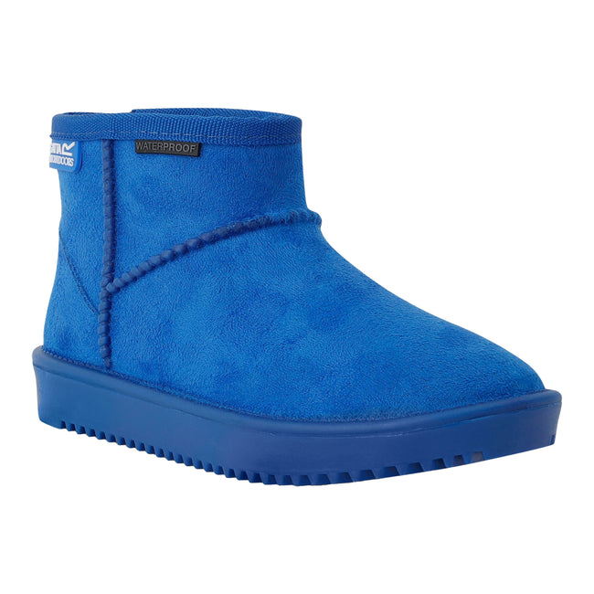 Oxford Blue - Front - Regatta Childrens-Kids Risely Faux Fur Lined Waterproof Snow Boots