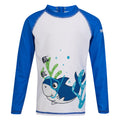 Hawaiian Blue - Back - Regatta Childrens-Kids Bubbles The Shark Rash Suit