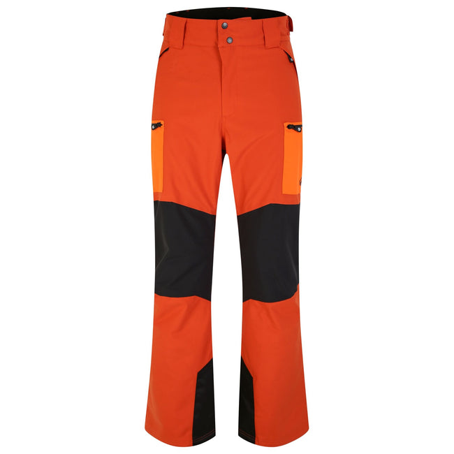 Brown-Orange - Front - Dare 2B Mens Baseplate Contrast Detail Ski Trousers