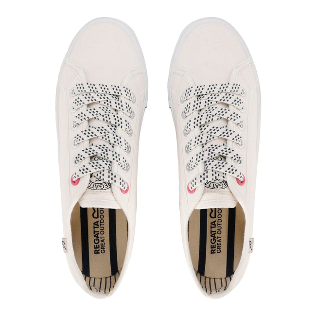 White - Lifestyle - Regatta Womens-Ladies Marine Pump Shoes