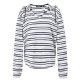 White-Navy - Front - Regatta Womens-Ladies Minerve Stripe V Neck Hoodie