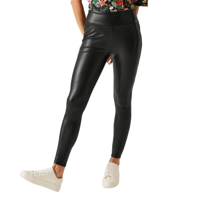 Black - Side - Regatta Womens-Ladies Christian Lacroix Vauvert PU Leggings
