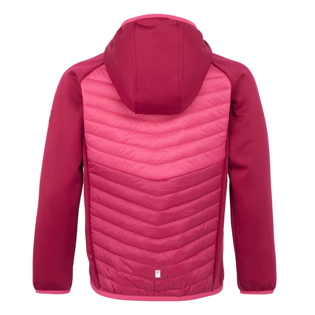 Deep Pink-Hot Pink - Back - Regatta Childrens-Kids Kielder VIII Hybrid Jacket