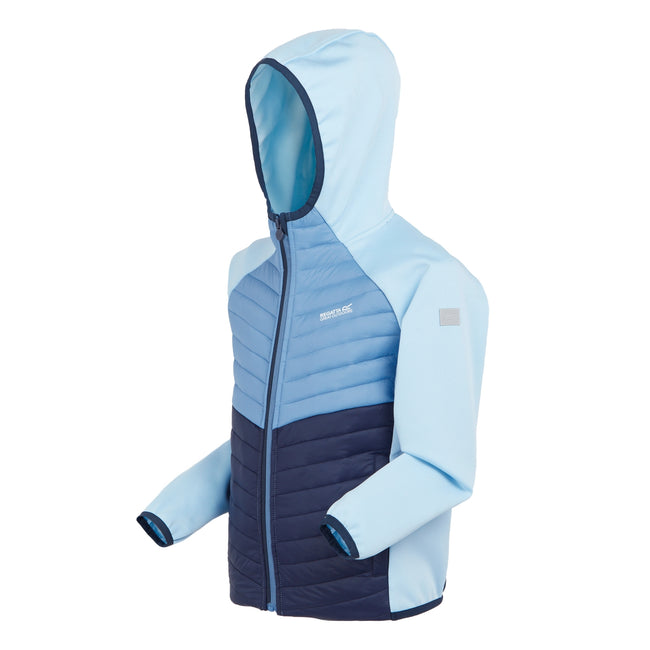 Clear Sky-Coronet Blue - Side - Regatta Childrens-Kids Kielder VIII Hybrid Jacket