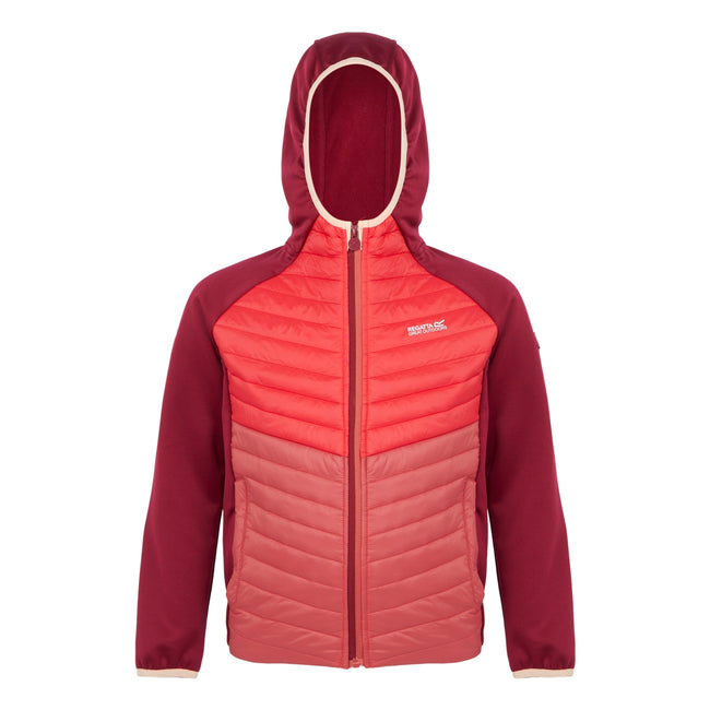Rumba Red-Red Sky - Front - Regatta Childrens-Kids Kielder VIII Hybrid Jacket