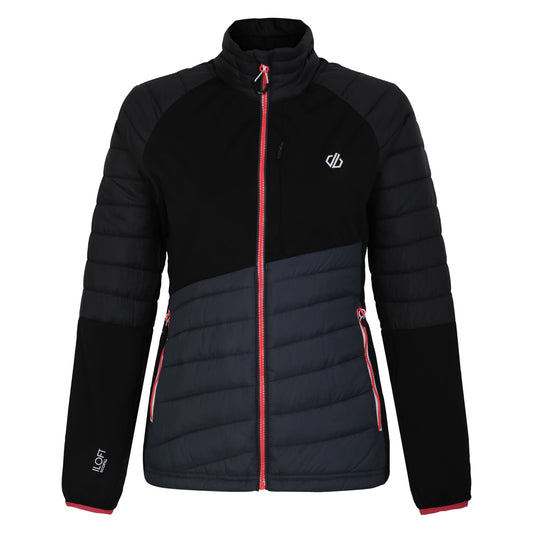 Black-Ebony - Front - Dare 2B Womens-Ladies Lexan Hybrid Jacket