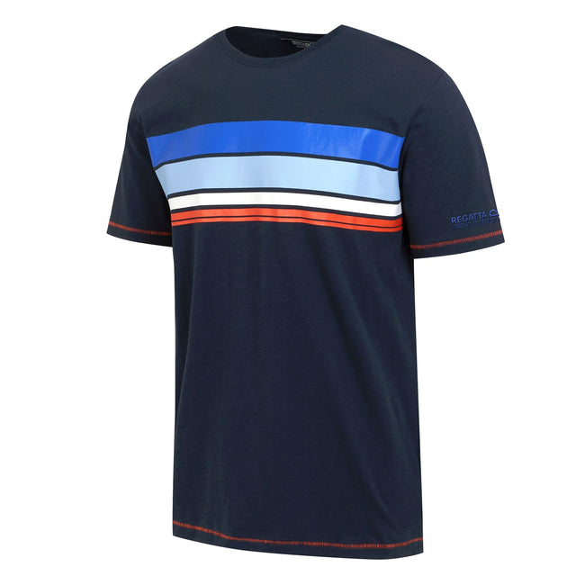 Navy - Side - Regatta Mens Rayonner T-Shirt