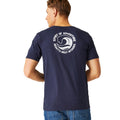 Navy - Pack Shot - Regatta Mens Cline VIII Back Print T-Shirt
