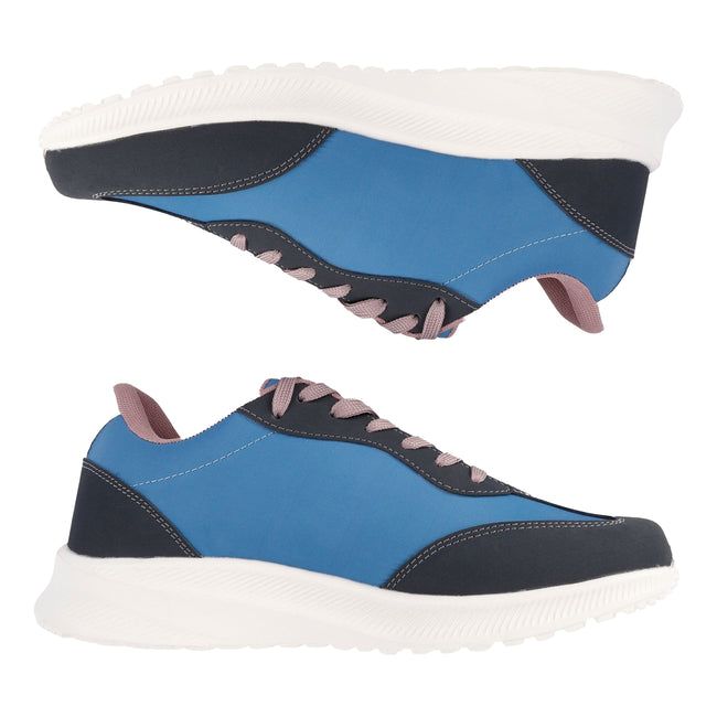 Coronet Blue-Toadstool - Close up - Regatta Womens-Ladies Marine Retro Trainers