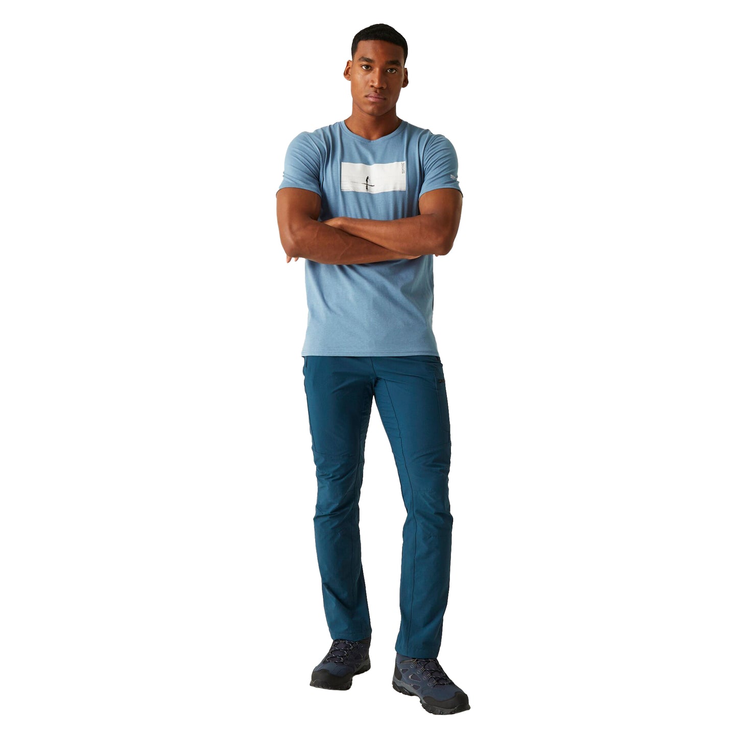 Coronet Blue - Close up - Regatta Mens Breezed IV Paddleboard T-Shirt