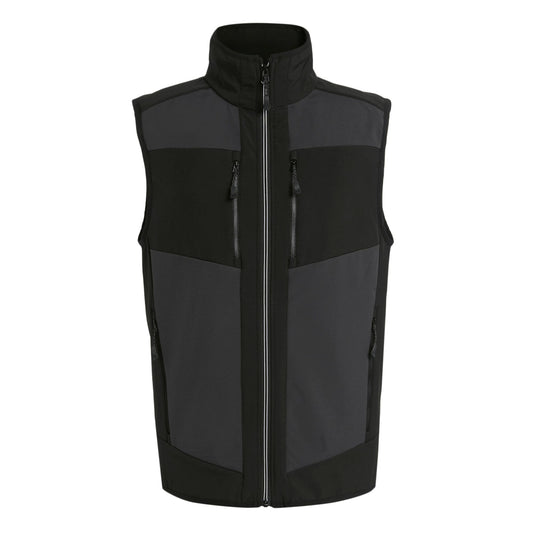 Grey-Ash - Front - Regatta Professional Mens Colour Block Softshell Body Warmer