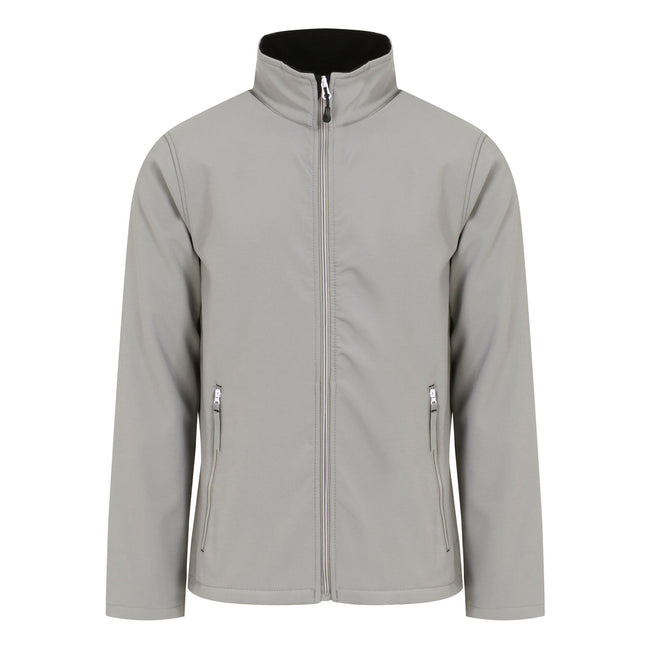 Mineral Grey-Black - Front - Regatta Professional Mens Plain Double Layered Soft Shell Jacket