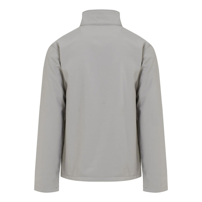 Mineral Grey-Black - Back - Regatta Professional Mens Plain Double Layered Soft Shell Jacket